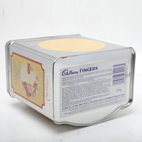 Vintage Cadbury Chocolate Biscuits Tin Silver Retro Display Collectable Decor - Picture 8 of 8